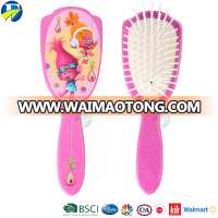 FJ brand factory wholesale trolls professional hair color brush plastic hairbrush kids hair brush