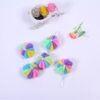 Promotional high quality mesh sponge shower puff bath flower  mesh shower bath sponge