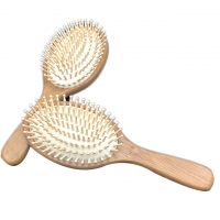 Eco-friendly round custom Bamboo baby massage hair brush