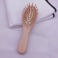 Eco friendly chinese beech detangling massage wood hair comb brush