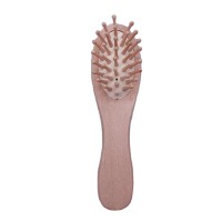 Direct deal light oval massage scalp anti static hair comb 100% natural wooden hair brush