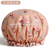 high quality satin shower cap bath cap for women