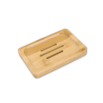 Wholesale Nature Handmade Bath Bamboo Wood Soap Dishes Bar Soap Holder with Drain Soap Stand