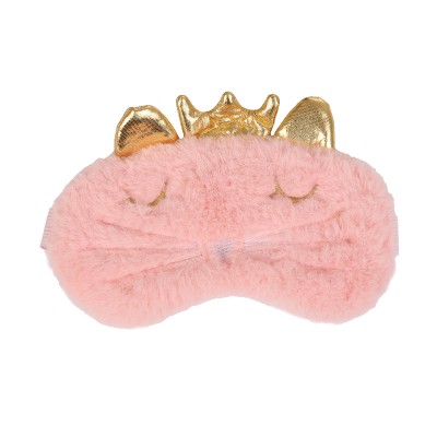 High Quality Soft Polyester Funny Personalized  Pink Cat Eye Mask Patch