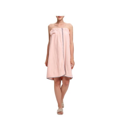 Sexy Women Shower Spa Bowknot Coral Velvet  Bathrobe Quick Dry Bath Dress Bathrobe