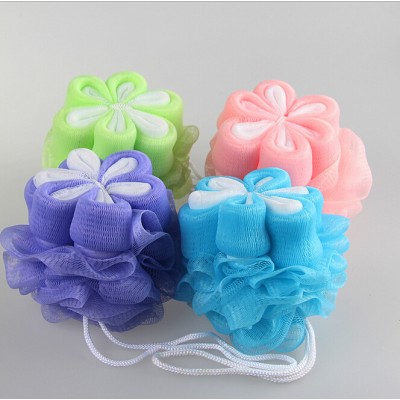 Bath Sponge Shower Nylon Mesh bath flower scrubber Ball Scrubber Exfoliate Body Massage Scrub