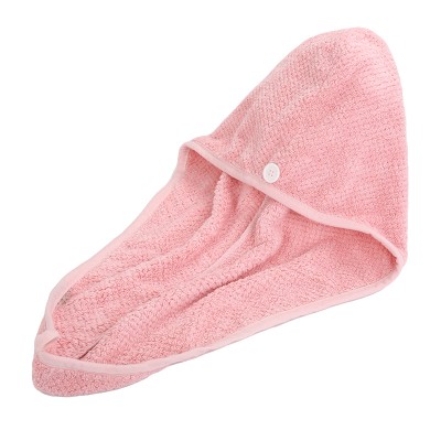 Women Super-Soft  Hot Lovely Coral Velvet Double Thickening Bibulous Bowknot Head Shower Cap