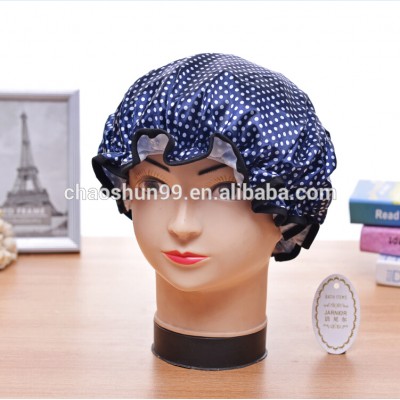 Individually wrapped shower cap hair turban custom material