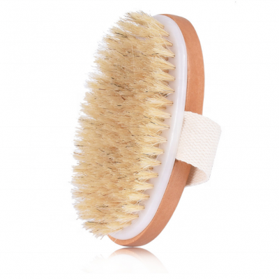 Oval shape hand wood dry skin body cleaning bath brush exfoliating bath shower brush