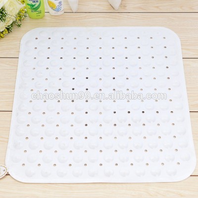 PVC cushion curved solid color shower bath mat