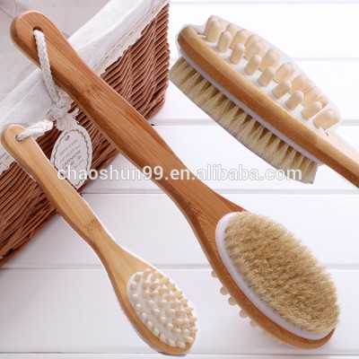 Promotion Wholesale 100% Natural bristle wooden bath body brush