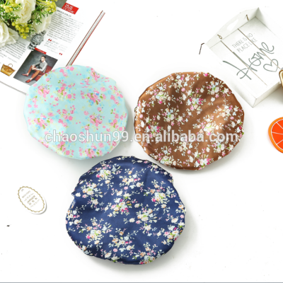 Double layer plain shower cap bath cap making