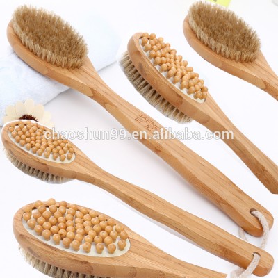 Hotselling Wooden Bath Body Brush for Back Scrubber - Natural Bristles Shower Brush with Long Handle - Excellent