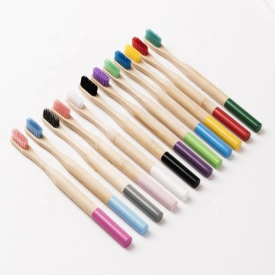 Wholesale Eco-friendly Custom Logo Bamboo Biodegradable Charcoal Tooth Brush For Adults& Kids